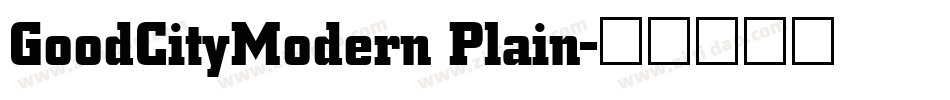 GoodCityModern Plain字体转换